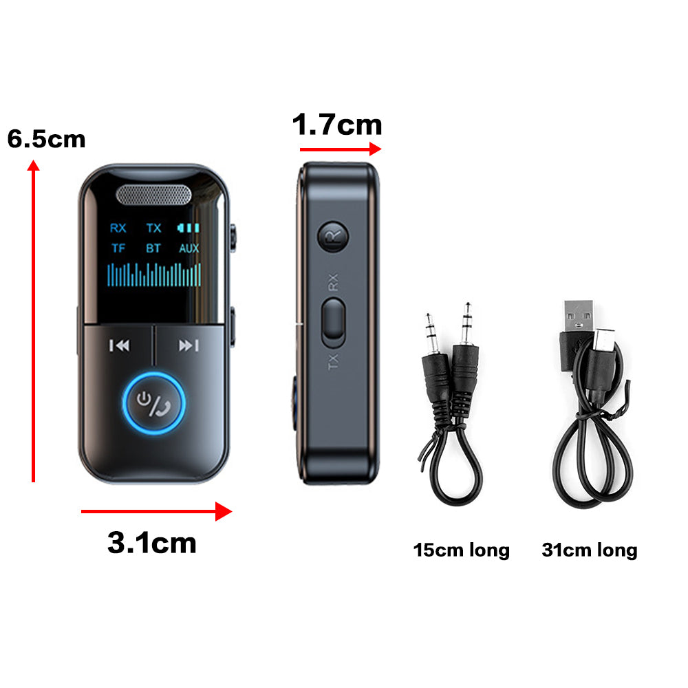 Bluetooth Audio Adapter Wireless Receiver Transmitter MP3 Player 3.5mm Aux for TV Car Headphones HiFi Speaker