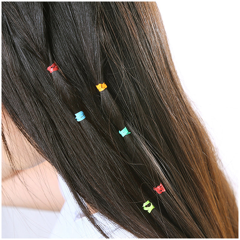 1000Pcs/Bag Disposable Elastics Hair Bands Girls TPU Rubber Ponytail Holder Band - Color 4