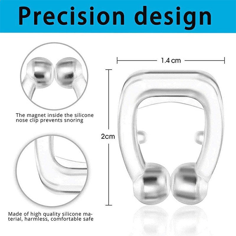 4 PCS Snoring Stop Silicone Magnetic Anti Snore Nose Clip Device Silent Sleep