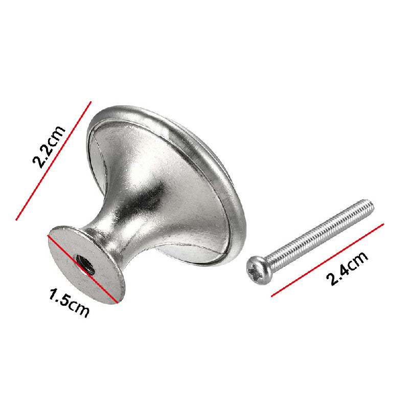 2pcs Stainless Steel Door Knobs for Cabinet Handles Cupboard Drawer Kitchen - Black