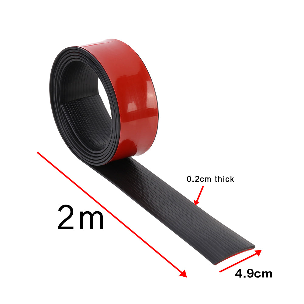 2M PVC Flat Self Adhesive Flooring Strip Trim Door Threshold Floor Transition Strip Trim - Black