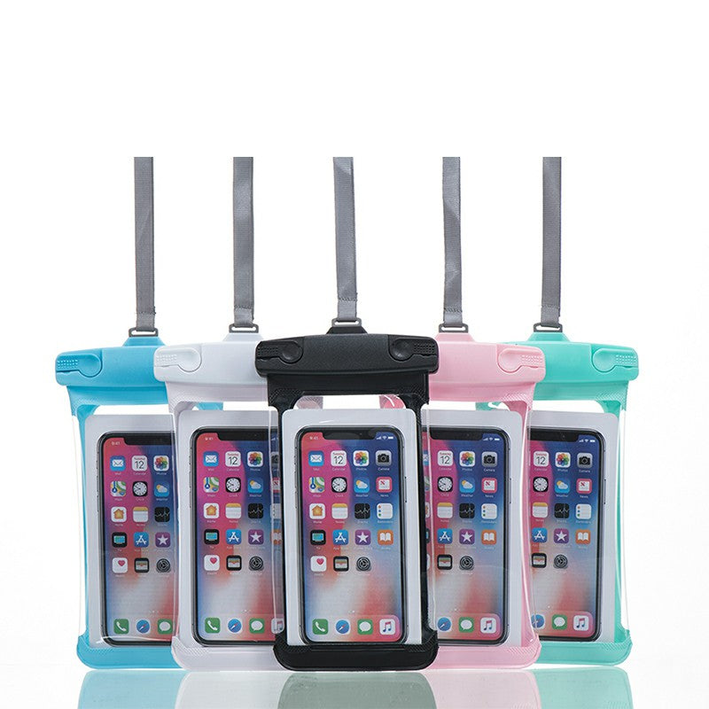 Universal 7.2 inch Waterproof Three-dimensional E Type Phone Pouch Glowing Bag - Pink