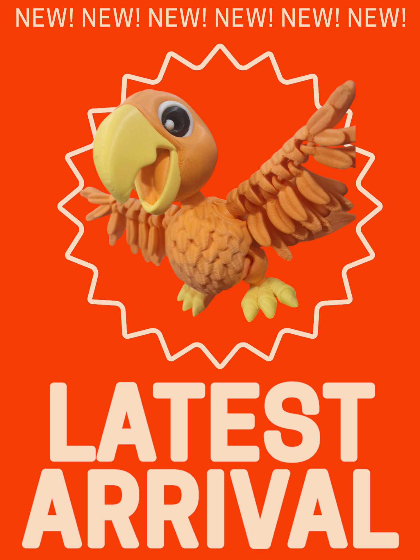 Articulating Parrot– Vibrant, Fun, and Full of Character!