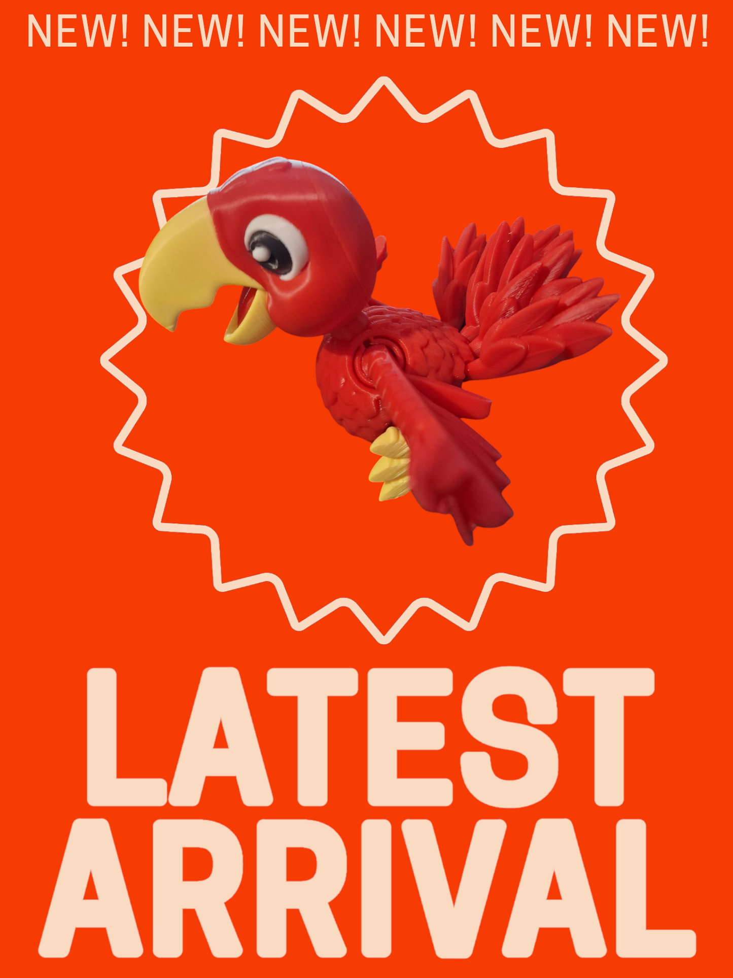 Articulating Parrot– Vibrant, Fun, and Full of Character!