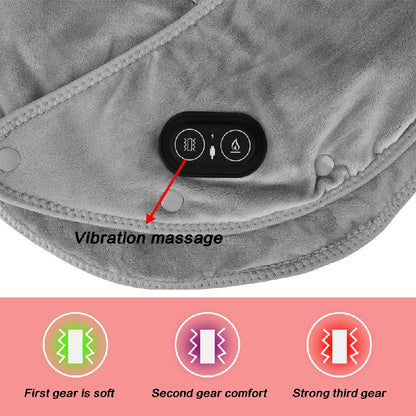 Electric Heating Shoulder Neck Pad Vibration Massager USB Cervical Warmer
