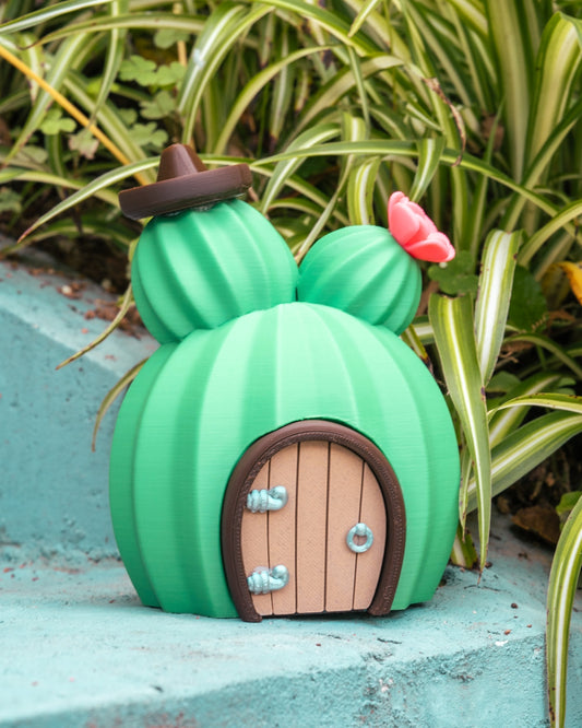 Cactus House Garden Ornament – Add a Touch of Whimsy to Your Garden! 🌵🏡