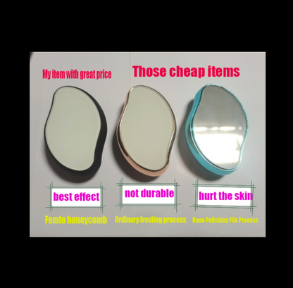 Painless Physical Hair Removal Epilators Crystal Hair Eraser for Body Arm Legs - Electroplating Silver