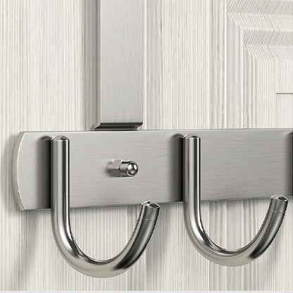 Long Over The Door Hooks Stainless Steel Towel Rack Hooks - 7 Hooks