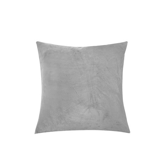 4 Pack Velvet Cushion Cover Square Pillow Decor Bed Sofa Cushion Cover 45x45cm - Light Grey