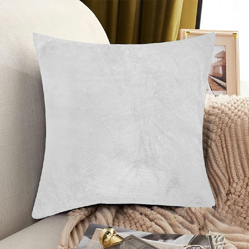4 Pack Velvet Cushion Cover Square Pillow Decor Bed Sofa Cushion Cover 45x45cm - Light Grey