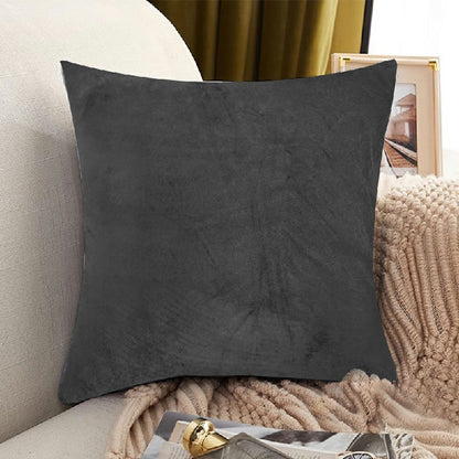 4 Pack Velvet Cushion Cover Square Pillow Decor Bed Sofa Cushion Cover 45x45cm - Light Grey