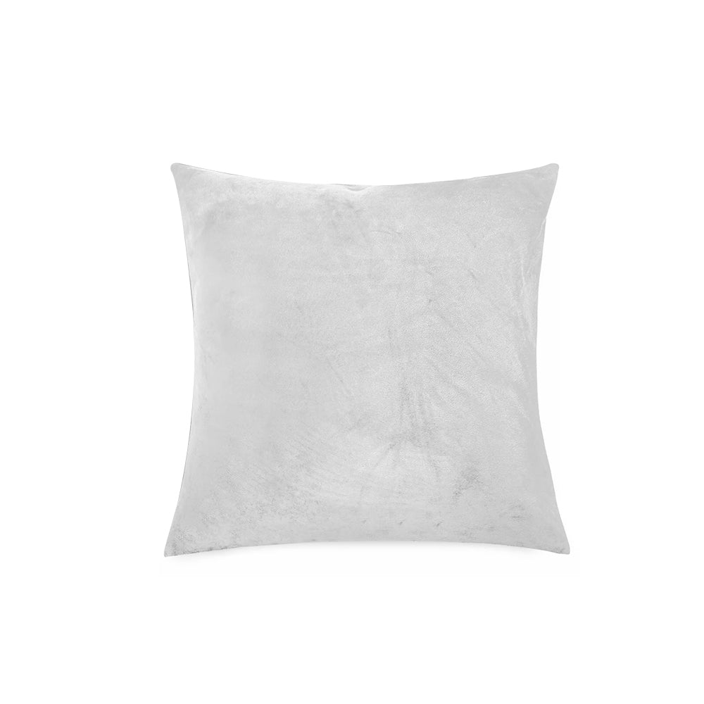 4 Pack Velvet Cushion Cover Square Pillow Decor Bed Sofa Cushion Cover 45x45cm - Light Grey