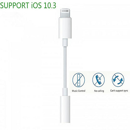 8pin to 3.5mm Female Headphone Jack Adapter for iPhone Compatible with Latest iOS 13