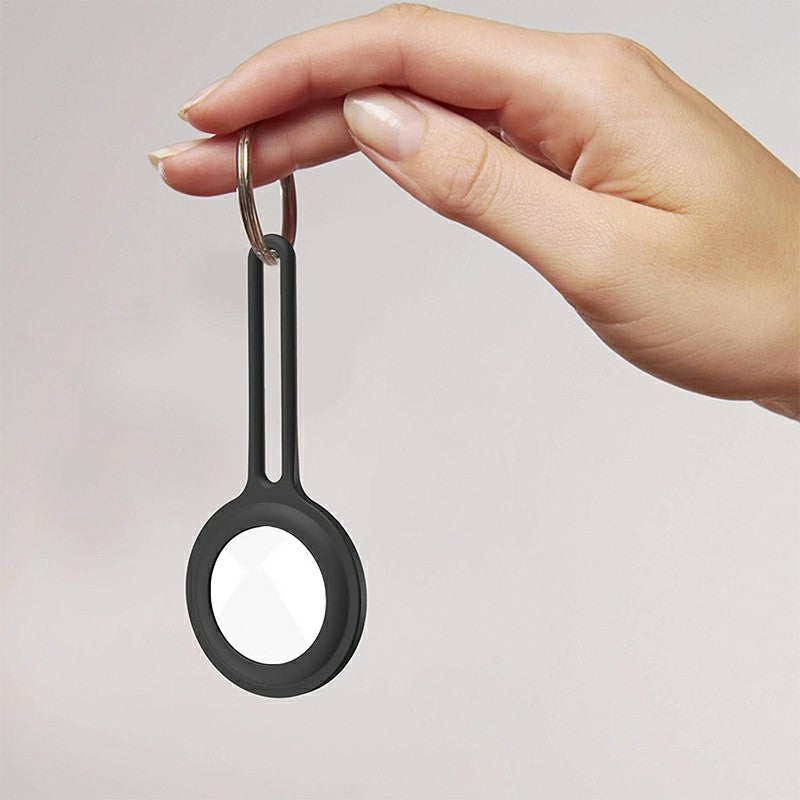 Air Tag Silicone Loop Holder Keyring Carry Case for Apple - Grey