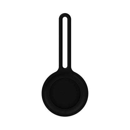 Air Tag Silicone Loop Holder Keyring Carry Case for Apple - Black