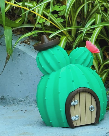 Cactus House Garden Ornament – Add a Touch of Whimsy to Your Garden! 🌵🏡
